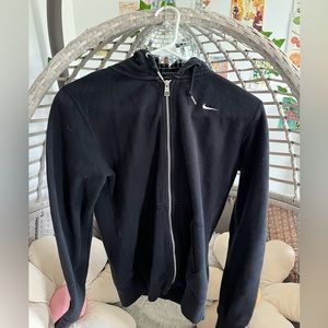 black nike zip up